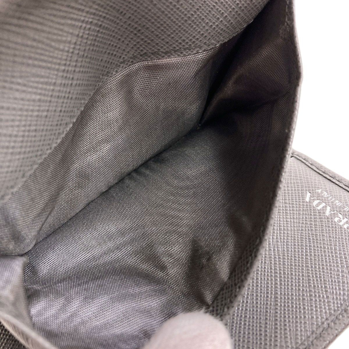 Prada Logo Trifold Wallet Saffiano — view 6