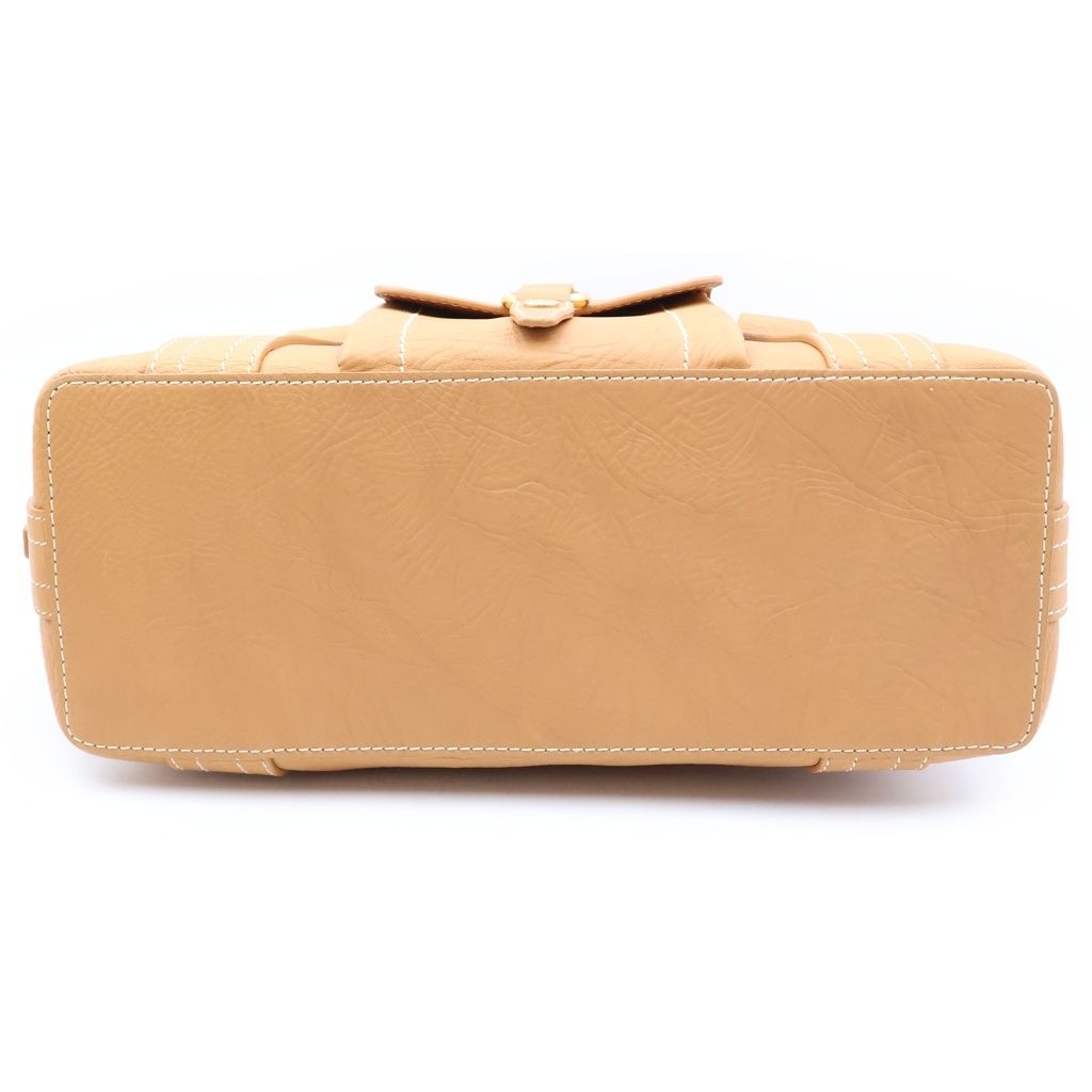 Celine Boogie Bag Handbag Brown Leather Gold — view 4