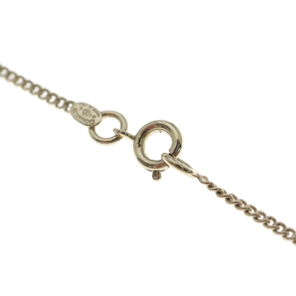Chanel CC Logo Rhinestone Pendant Chain Pink Gold — view 4