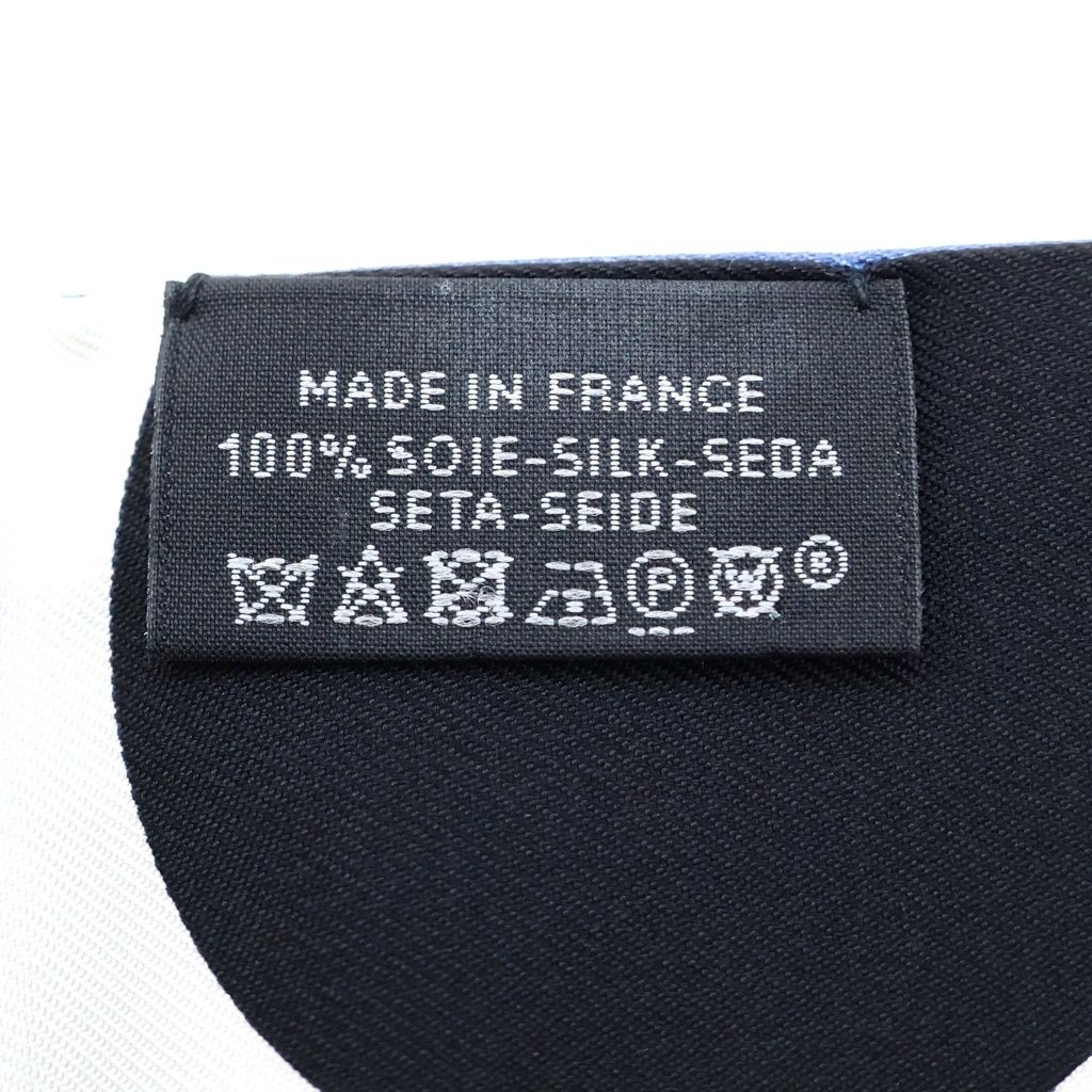 Hermes les Leopards Maxi Twilly Twill Up Scarf Blue — view 6