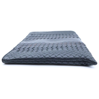 Bottega Veneta Intrecciato Leather Clutch Black — view 3