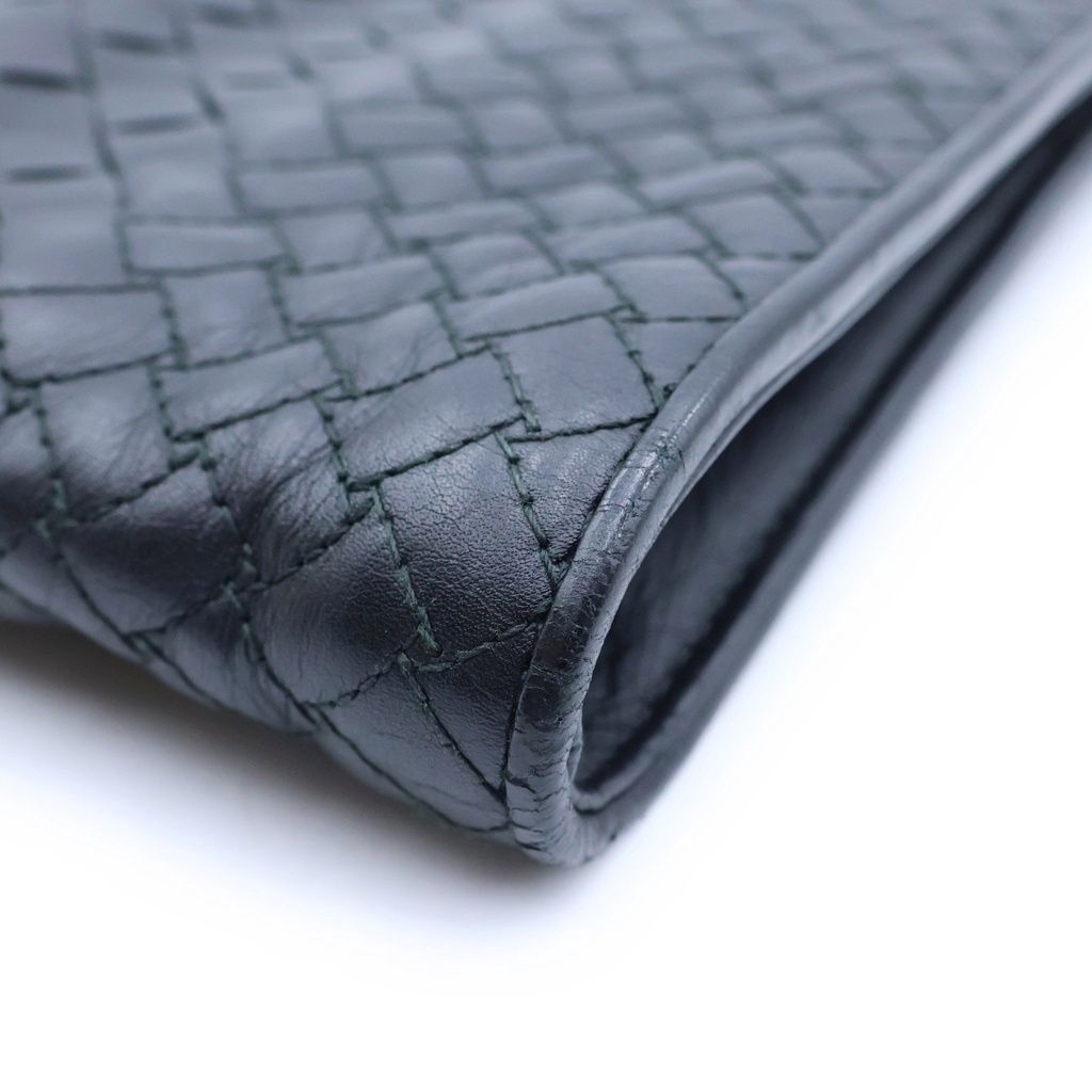 Bottega Veneta Intrecciato Leather Clutch Black — view 4