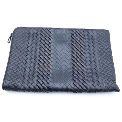 Bottega Veneta Intrecciato Leather Clutch Black — view 2