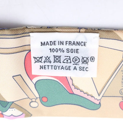 Hermes Twilly Pony Pit Stop Scarf Silk White Multicolor — view 5