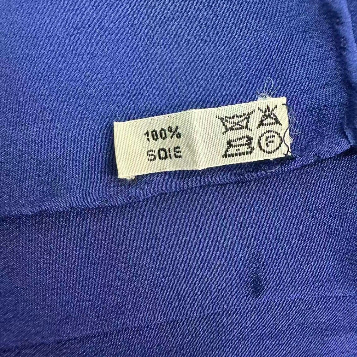 Hermes Extra Large Carre 140 Scarf Silk Scheherazade Blue — view 6