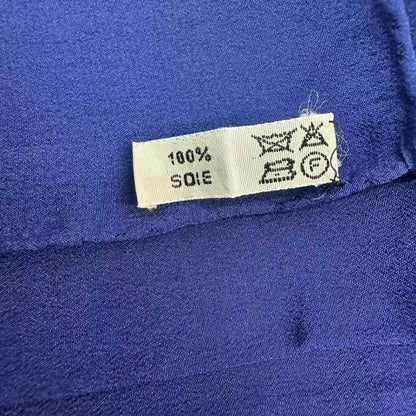 Hermes Extra Large Carre 140 Scarf Silk Scheherazade Blue — view 6
