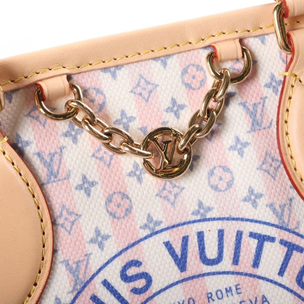Louis Vuitton LV Stamp Collection On The Go PM Tote Bag 2-Way Shoulder White — view 6
