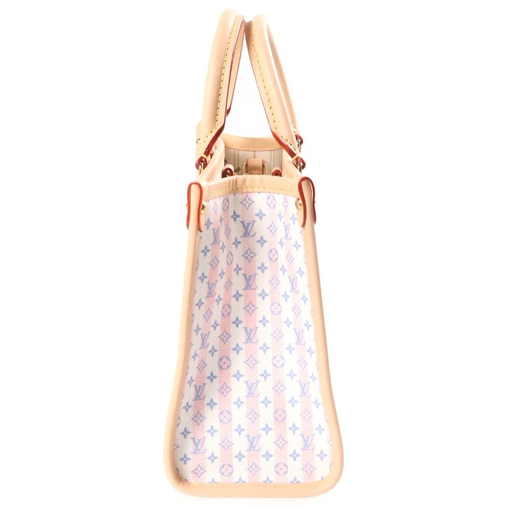 Louis Vuitton LV Stamp Collection On The Go PM Tote Bag 2-Way Shoulder White — view 3