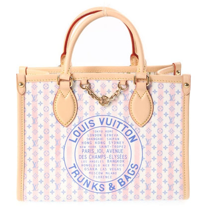 Louis Vuitton LV Stamp Collection On The Go PM Tote Bag 2-Way Shoulder White