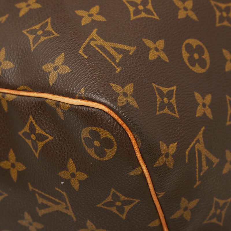 Louis Vuitton Monogram Keepall 45 Boston Bag Brown Leather — view 7
