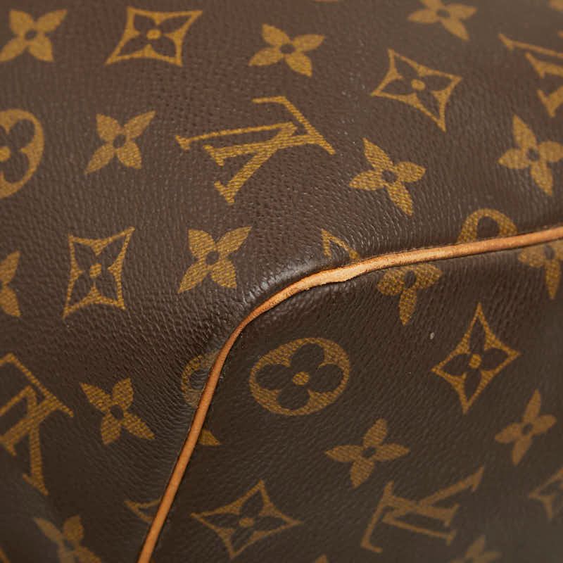 Louis Vuitton Monogram Keepall 45 Boston Bag Brown Leather — view 6