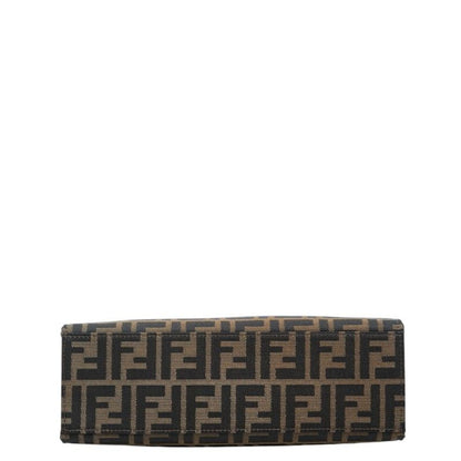 Fendi Zucca Handbag Brown Canvas Leather — view 3