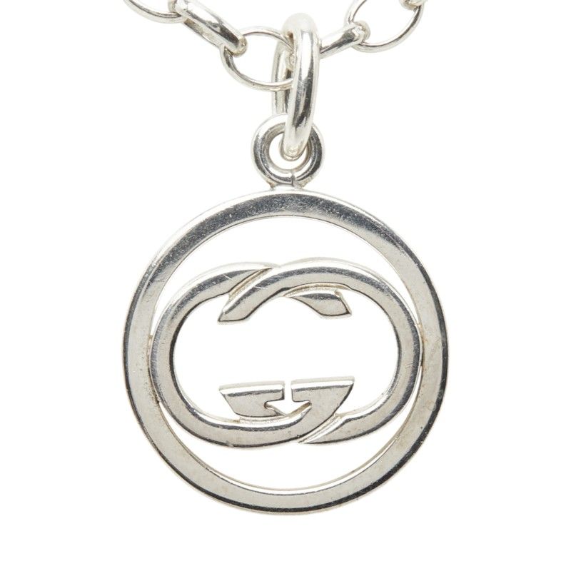 Gucci GG Logo Double G Chain Pendant Silver — view 2