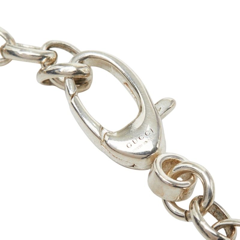Gucci GG Logo Double G Chain Pendant Silver — view 5