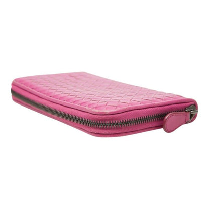 Bottega Veneta Intrecciato Zip Around Wallet Purple Leather — view 6