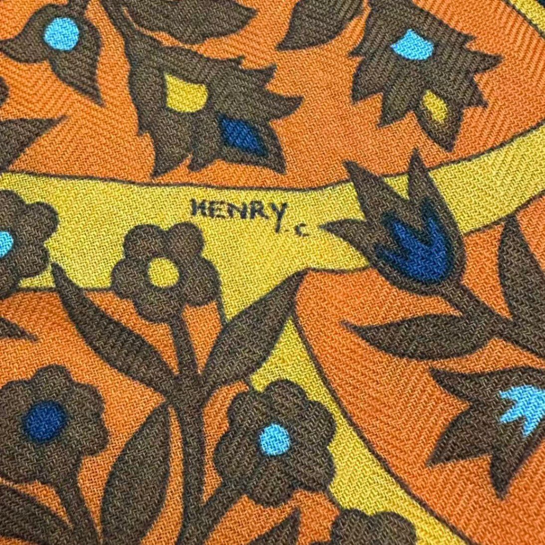 Hermes Scarf Shawl Cashmere Carre 140 L'arbre de Vie Tree of Life Orange — view 7