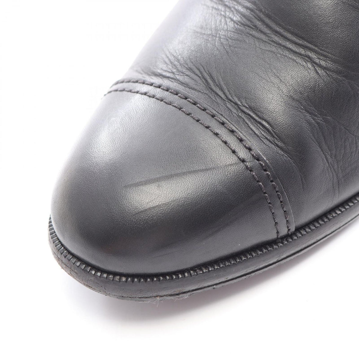 Chanel Boots CC Logo Long Black Leather — view 8