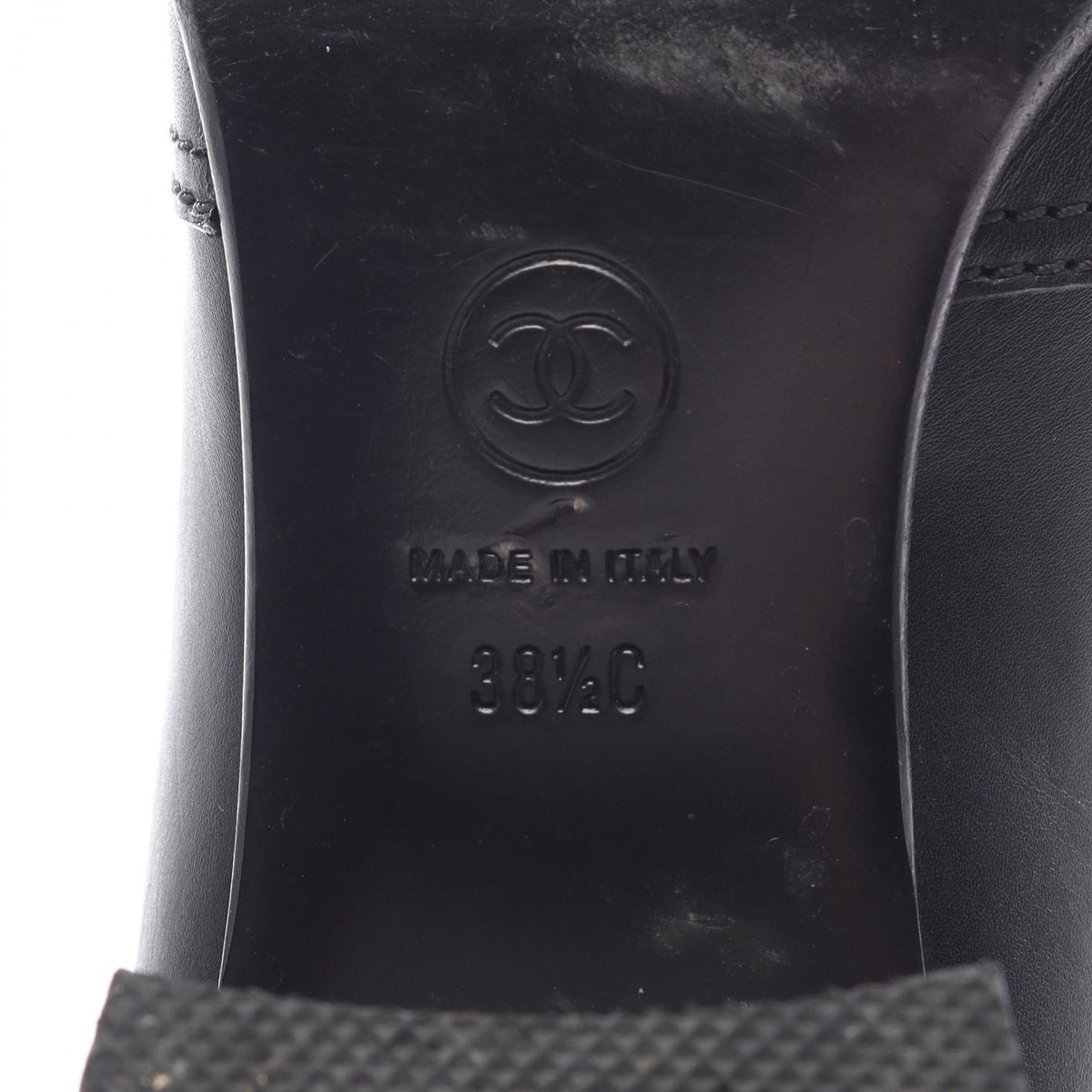 Chanel Boots CC Logo Long Black Leather — view 6