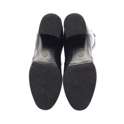 Chanel Boots CC Logo Long Black Leather — view 4