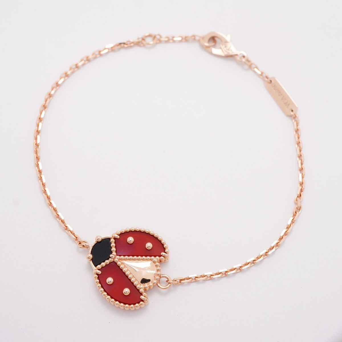 Van Cleef & Arpels Bracelet Lucky Spring Open Wing Bug 18 Pink Gold Onyx — view 3