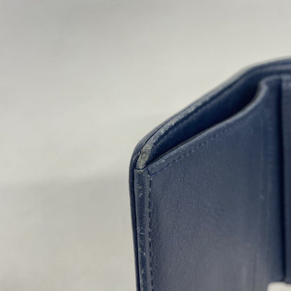 Chanel Wallet Caviar Leather Navy Silver — view 5