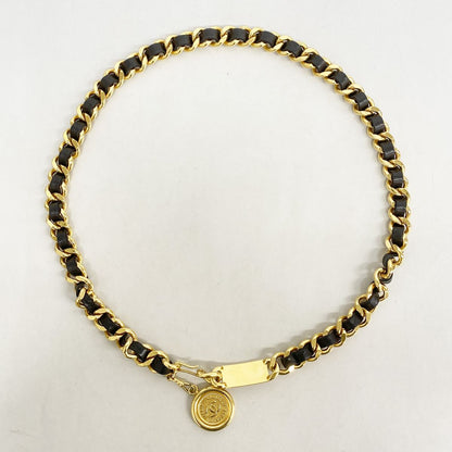Chanel Belt Metal Black Gold — view 6