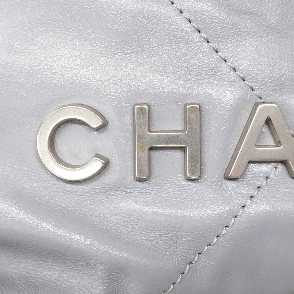 Chanel Shoulder Bag Gray Silver — view 7