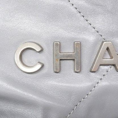 Chanel Shoulder Bag Gray Silver — view 7
