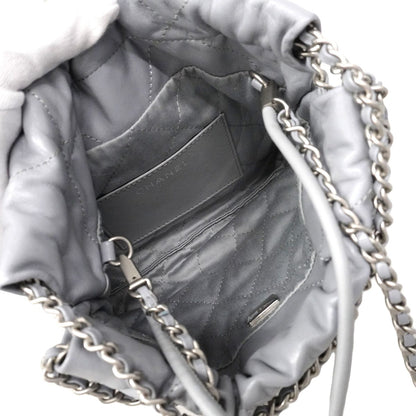 Chanel Shoulder Bag Gray Silver — view 4