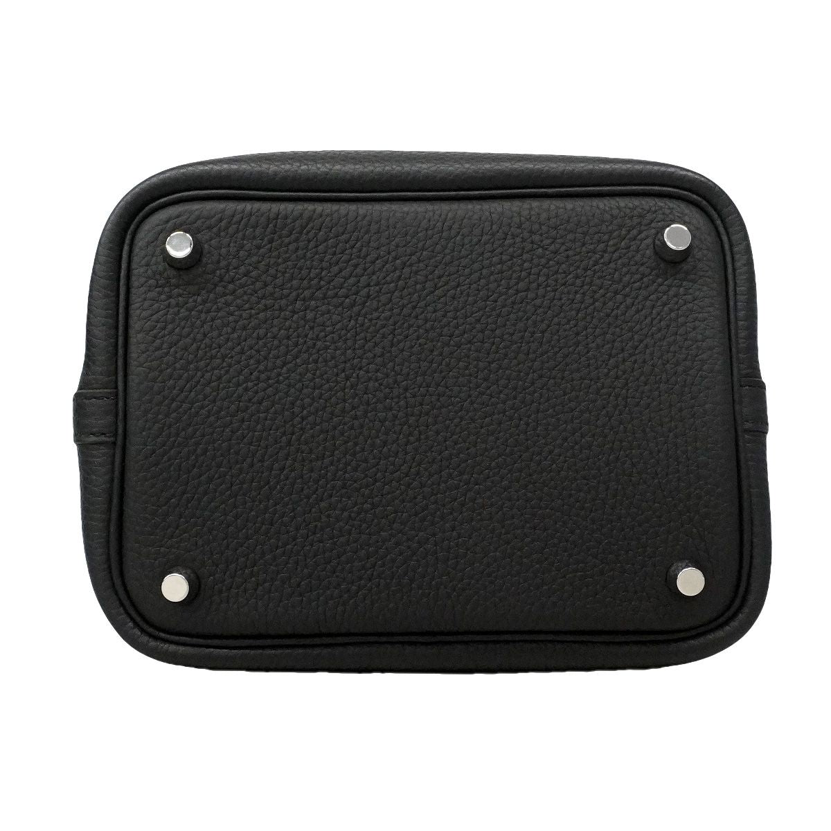 Hermes Handbag Picotin Lock PM Taurillon Clemence Black Silver — view 3
