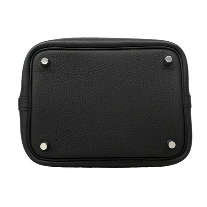 Hermes Handbag Picotin Lock PM Taurillon Clemence Black Silver — view 3