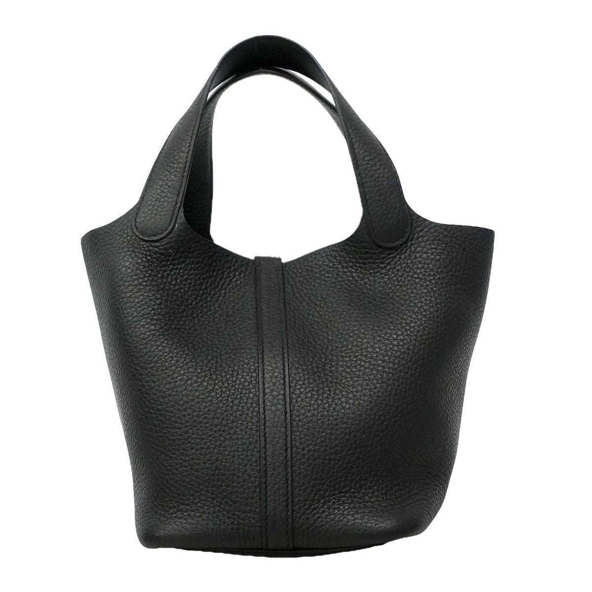 Hermes Handbag Picotin Lock PM Taurillon Clemence Black Silver — view 8