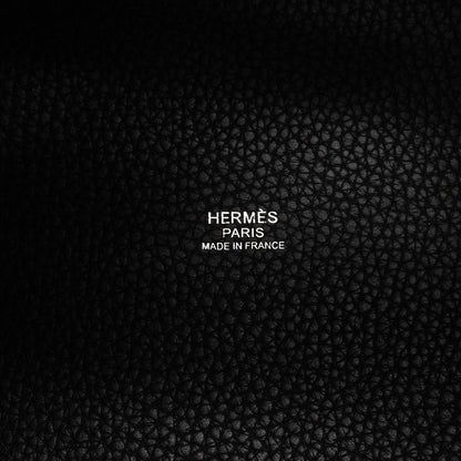 Hermes Handbag Picotin Lock PM Taurillon Clemence Black Silver — view 5