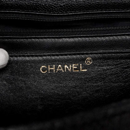 Chanel Handbag Quilted Caviar Leather Black Gold — view 5