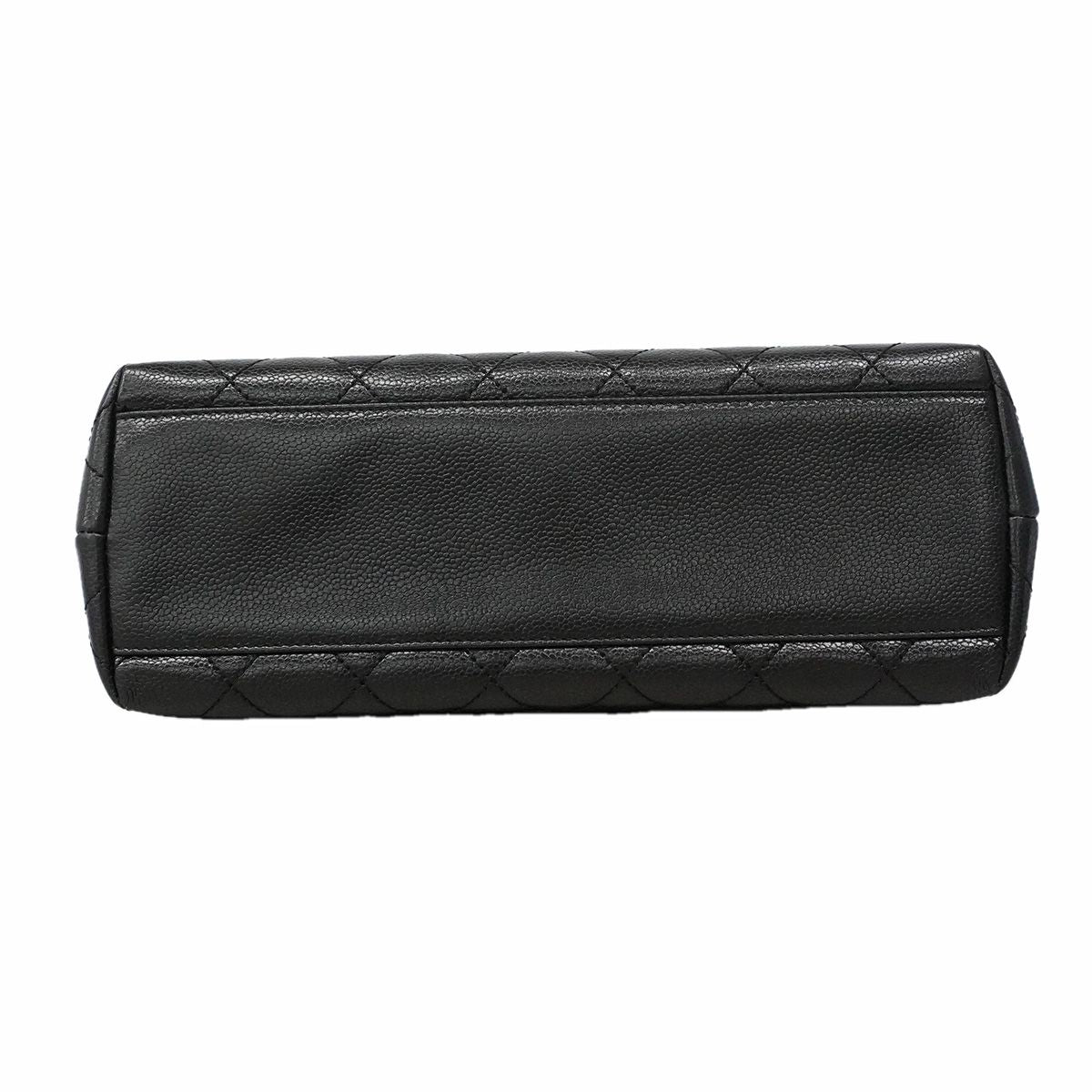 Chanel Handbag Quilted Caviar Leather Black Gold — view 3