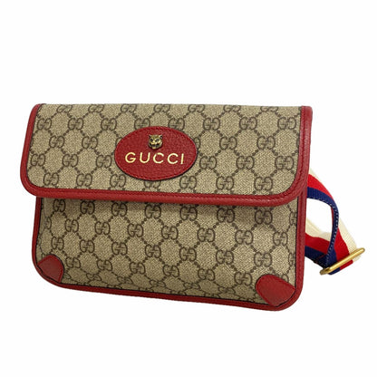 Gucci Waist Bag GG Supreme Neo Vintage Brown Bordeaux Gold