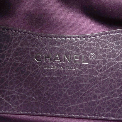 Chanel Shoulder Bag Wild Stitch Calfskin Purple Silver — view 5