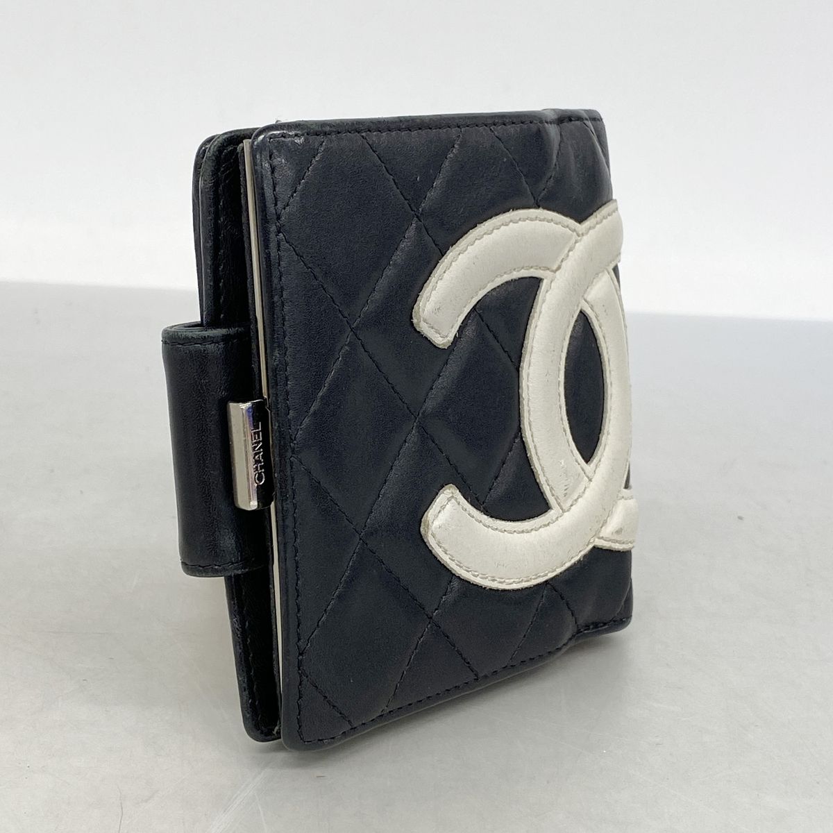 Chanel Wallet Cambon Lambskin Black Silver — view 2