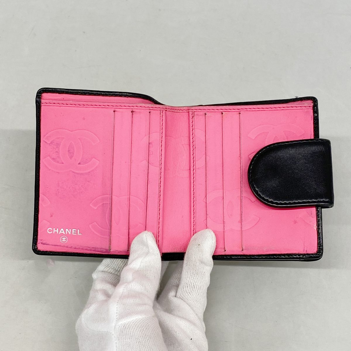 Chanel Wallet Cambon Lambskin Black Silver — view 3