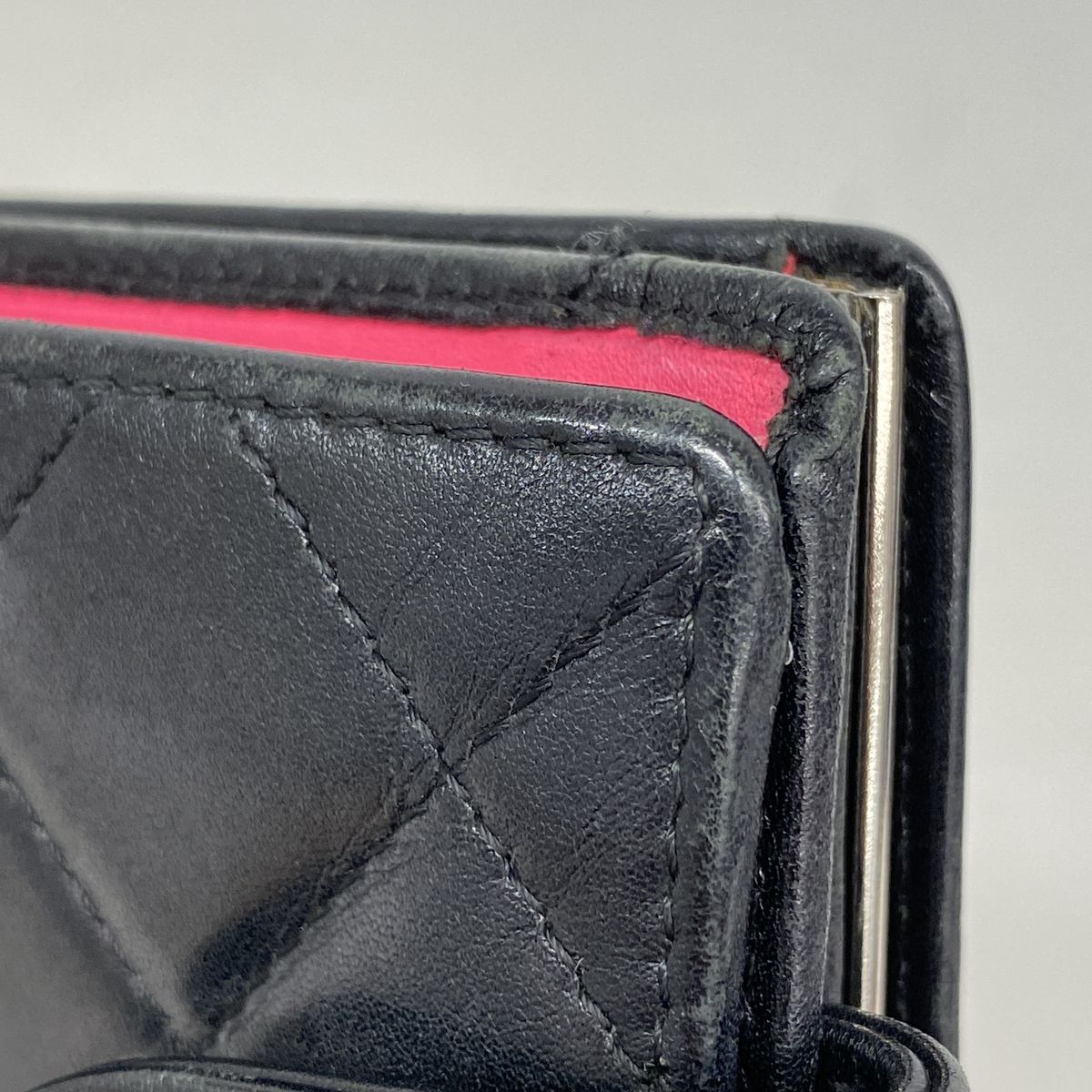Chanel Wallet Cambon Lambskin Black Silver — view 5