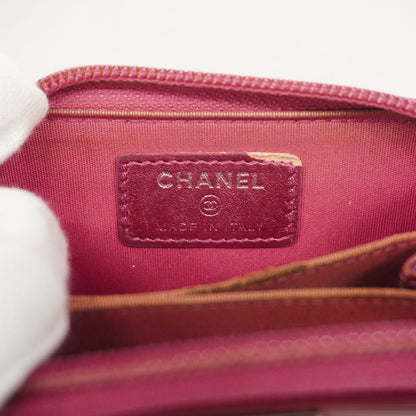 Chanel Coin Purse Boy Patent Leather Pink Silver — view 4