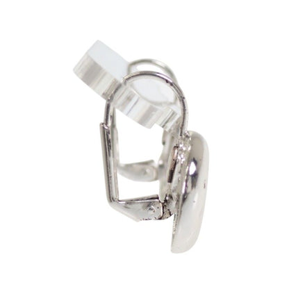 Chanel CC Logo Vintage Hook Earrings Metal Silver Black — view 4