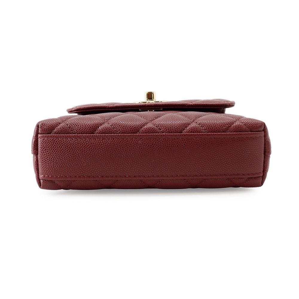 Chanel Handbag Quilted Coco Handle Mini Caviar Leather 2-Way Chain — view 3