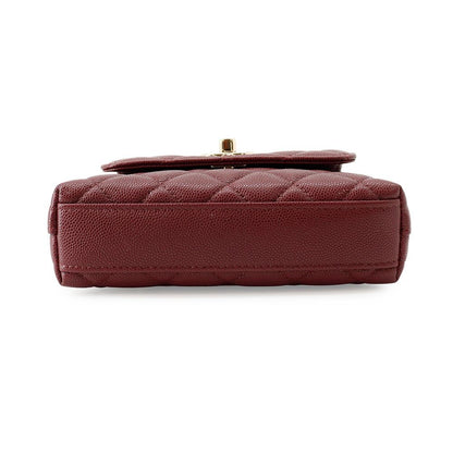 Chanel Handbag Quilted Coco Handle Mini Caviar Leather 2-Way Chain — view 3
