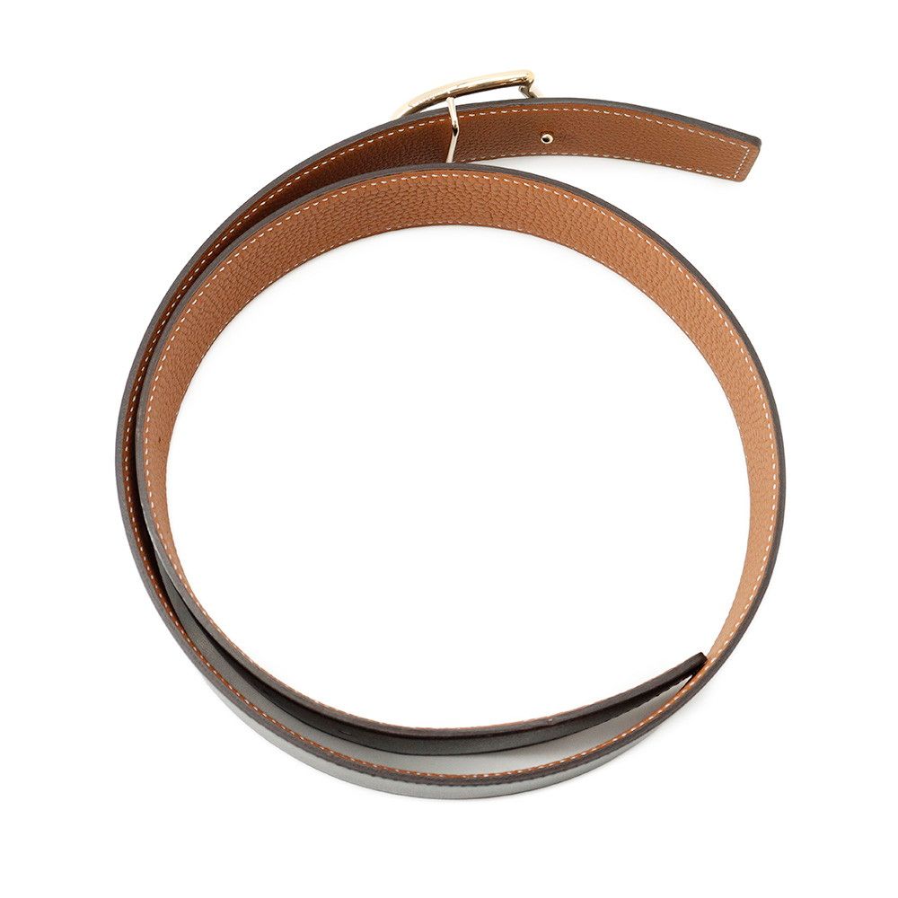 Hermes Belt Tete de Cheval Reversible Black Gold Box Calf Togo 75 — view 3