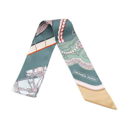 Hermes Scarf Twilly Grand Apparat Silk Twill