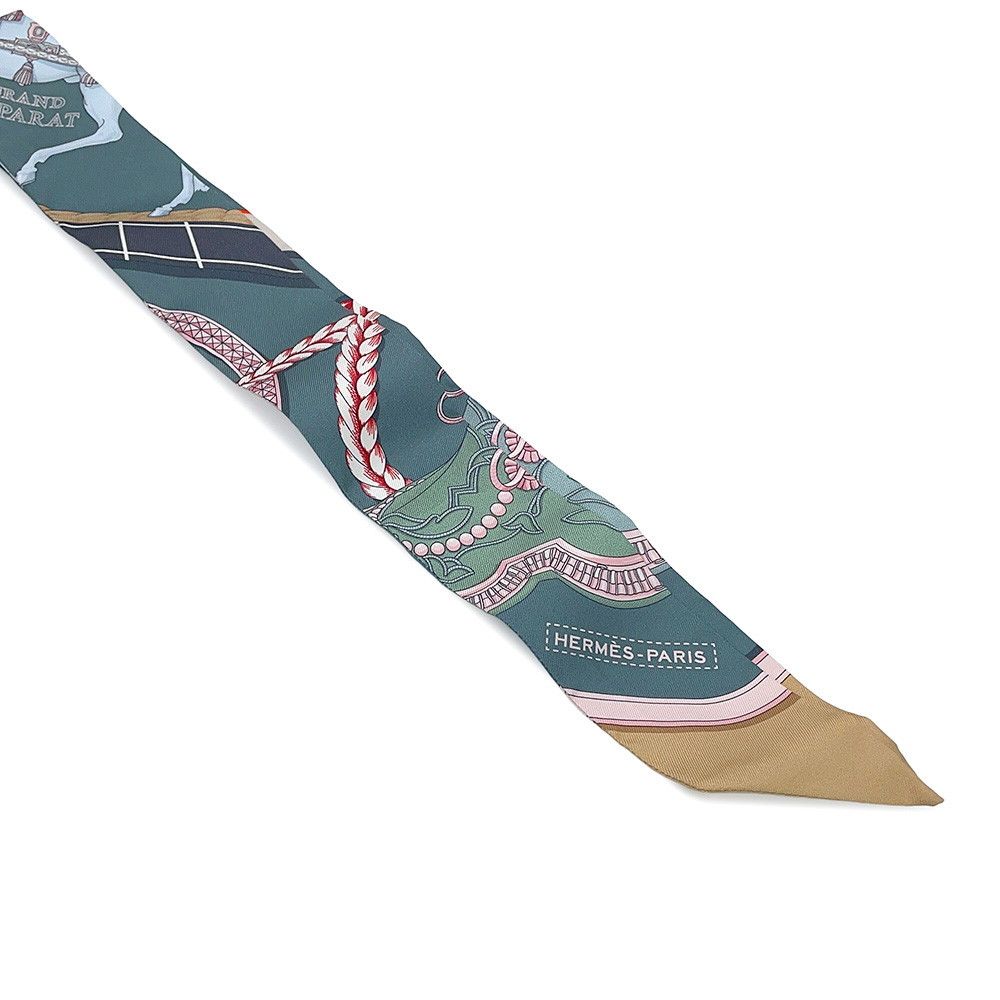 Hermes Scarf Twilly Grand Apparat Silk Twill — view 6