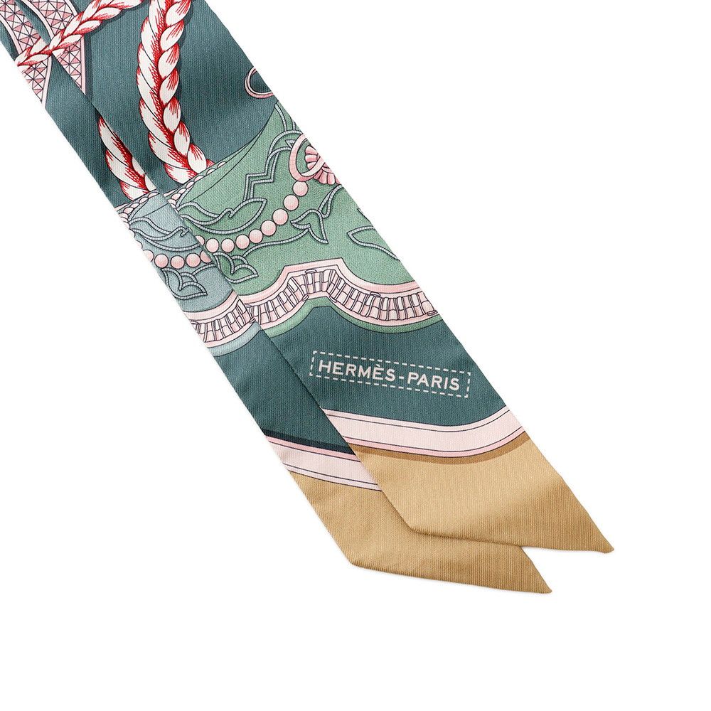 Hermes Scarf Twilly Grand Apparat Silk Twill — view 4