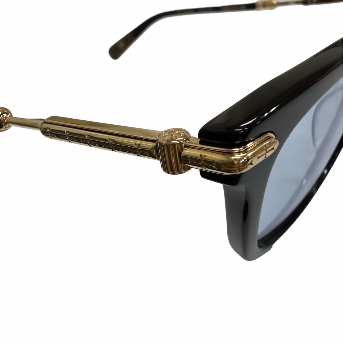 Chrome Hearts Tresticles Some 925 Sterling Silver Sunglasses Black Gold Blue — view 6