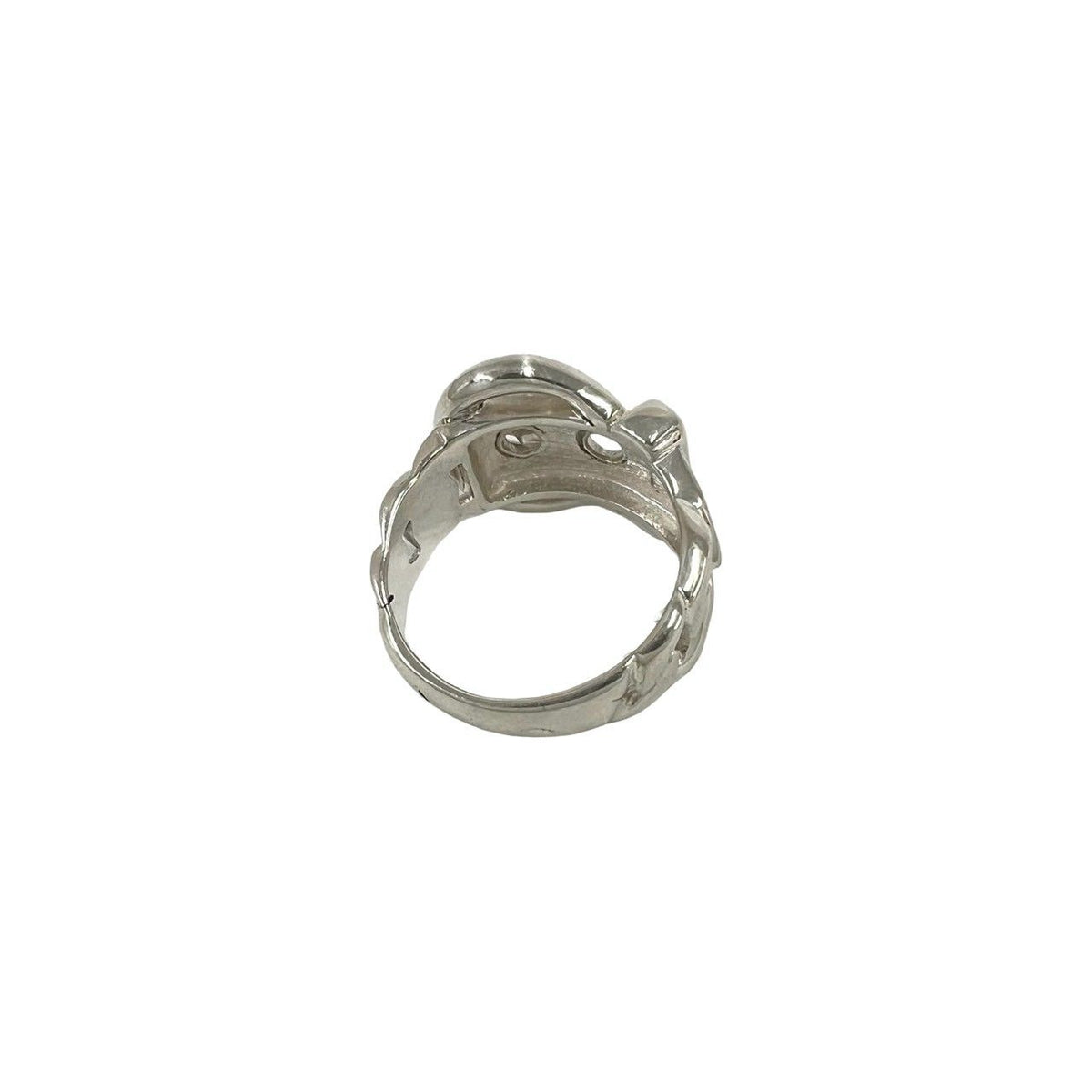 Hermes Vintage Boucles Sellier Ring 925 Sterling Silver — view 6